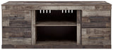 Derekson - LG TV Stand w/Fireplace Option - Multi Gray