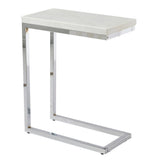 Echo - Marble Top Chairside Table - White