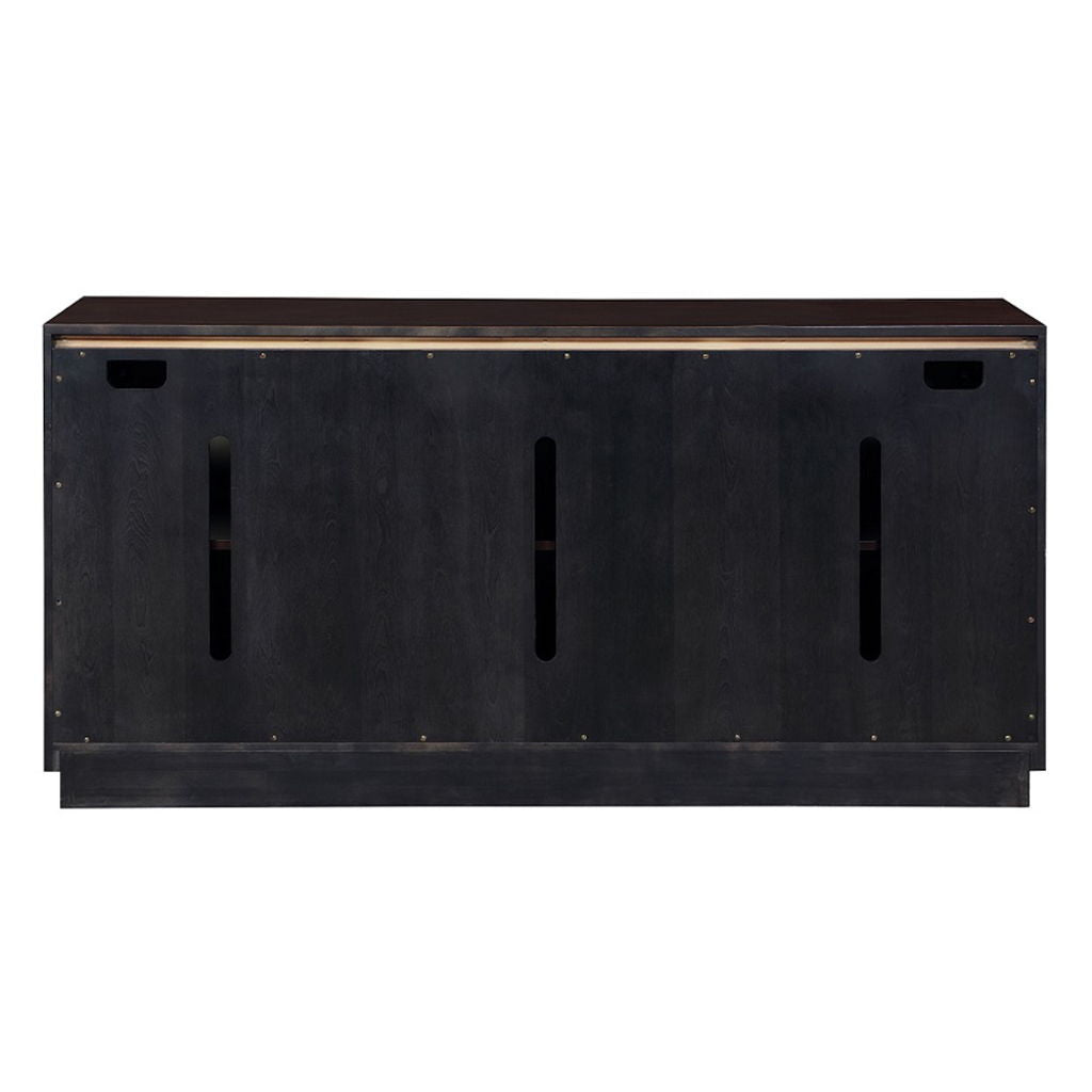 Geranio - Console Cabinet - Metallic Silver & Walnut