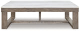 Loyaska - Rectangular Cocktail Table - Brown / Ivory