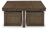 Boardernest - Cocktail Table With 4 Stools (Set of 5) - Brown