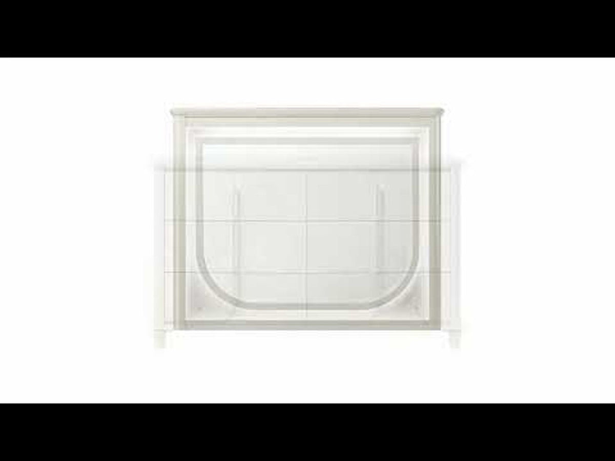 Laveda - Bench - Light Gray Boucle & Pearl White