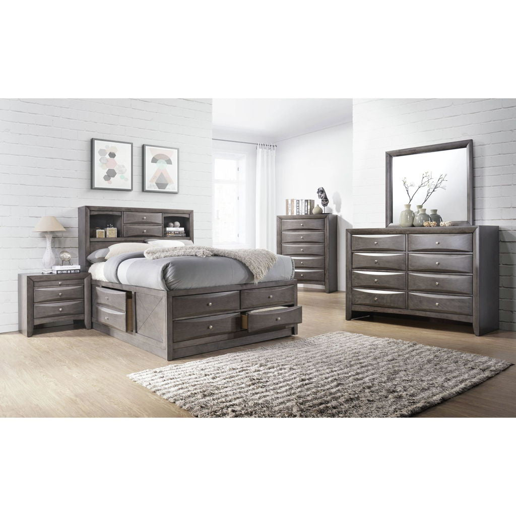Emily - 5-Drawer Chest (Sturdy) - Gray