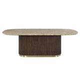Clayten - Dining Table With Natural Marble Top