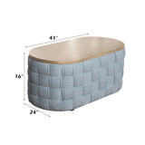Saree - Coffee Table - Light Teal Chenille