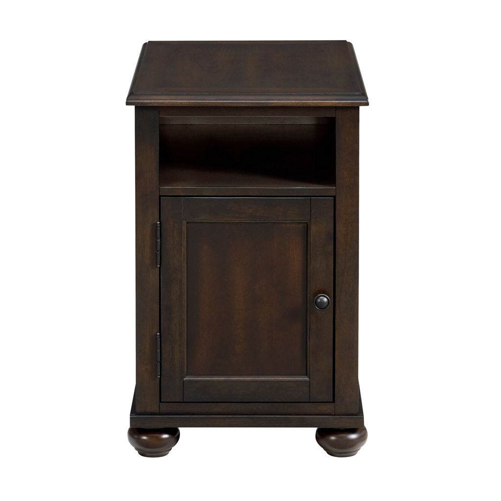 Wagner - Chairside Table With USB - Cherry