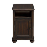 Wagner - Chairside Table With USB - Cherry