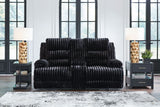 Rhine Falls - Double Reclining Power Loveseat With Console - Onyx