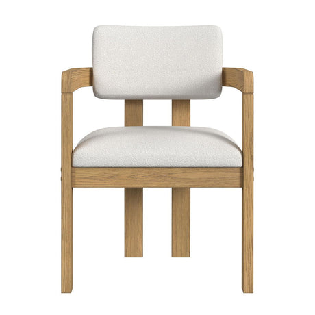 Portland - Fabric Arm Chair (Set of 2) - Natural / Snow White