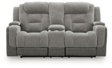 Mixed Motion - Power Reclining Loveseat With Console / Adjustable Headrest