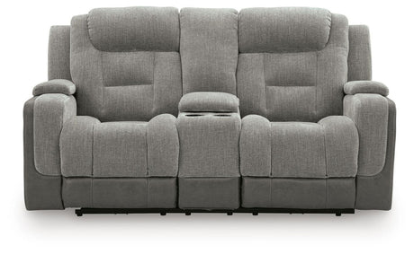 Mixed Motion - Power Reclining Loveseat With Console / Adjustable Headrest