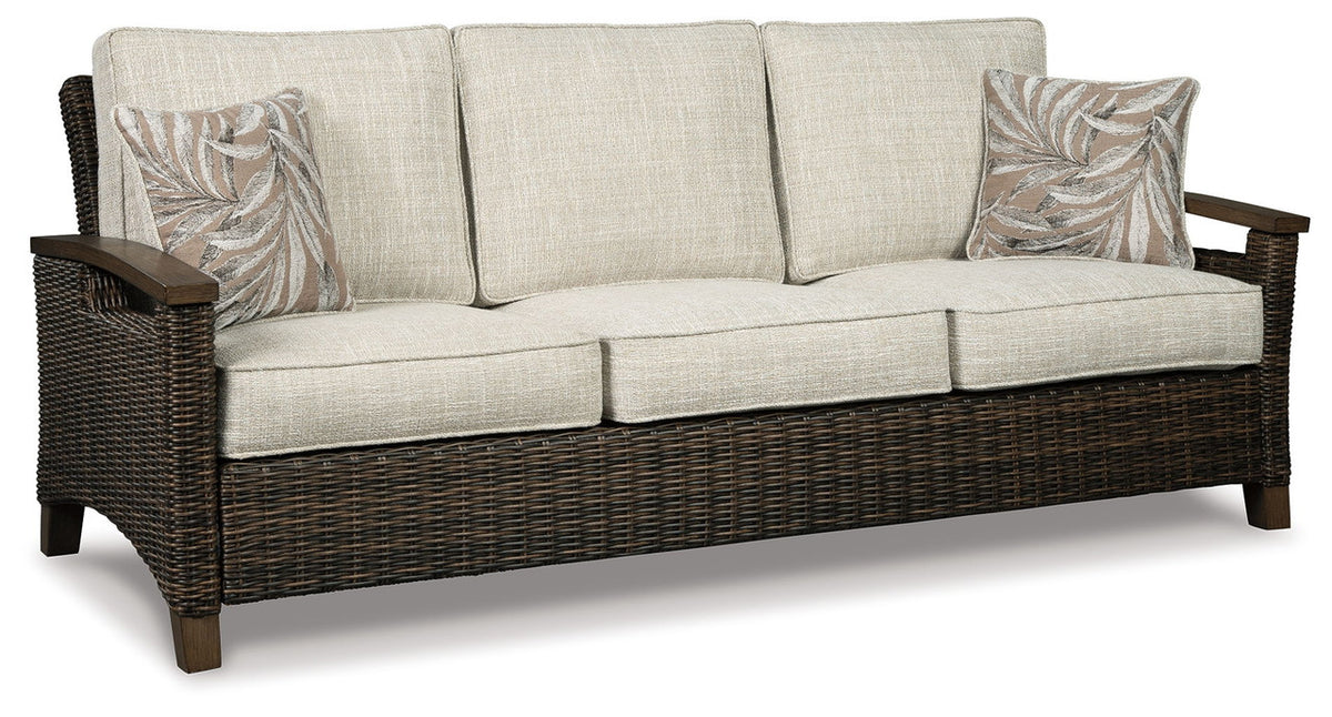 Paradise Trail - Sofa with Cushion - Medium Brown