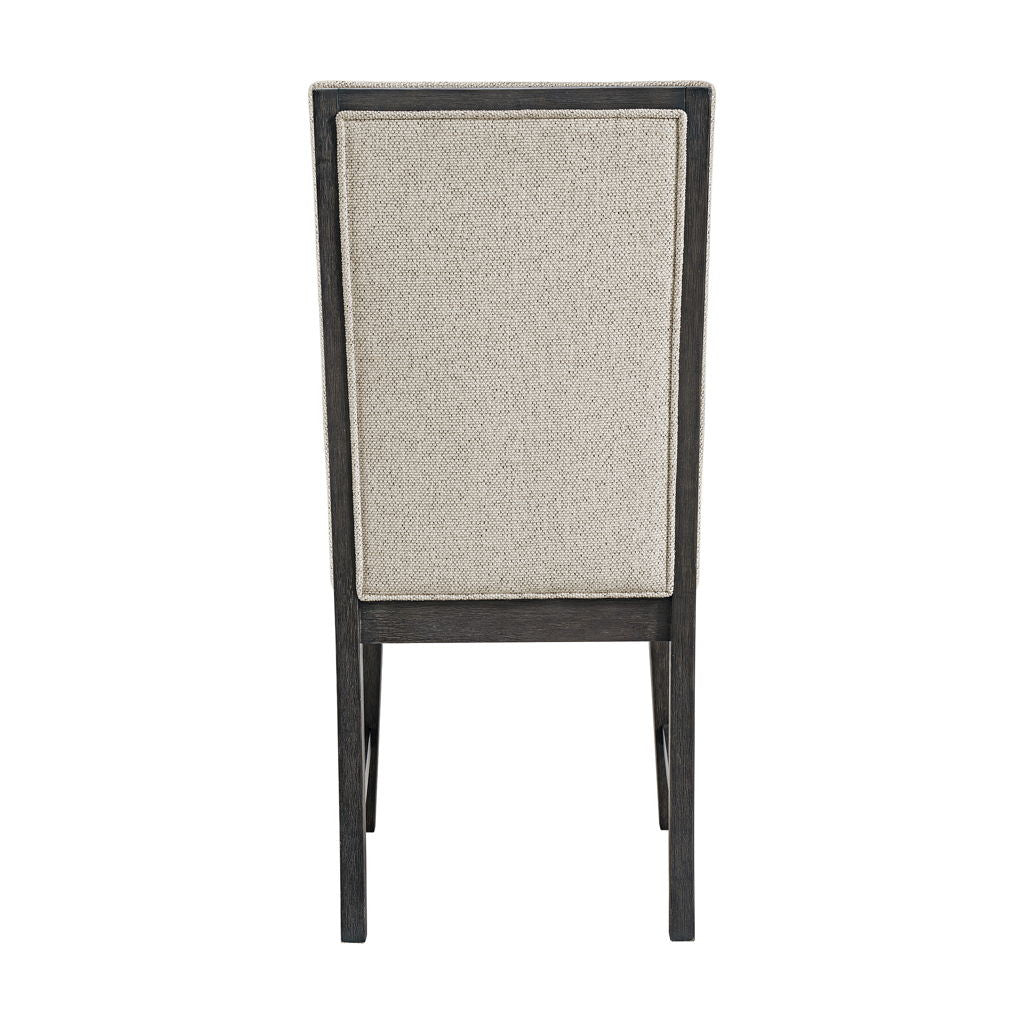 Axel - Fabric Dining Chair (Set of 2) - Light Gray / Espresso