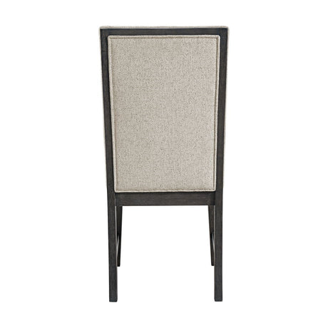 Axel - Fabric Dining Chair (Set of 2) - Light Gray / Espresso