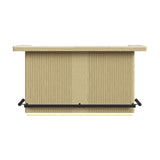 Cambrie - Bar Table With LED - Off-White And Natural