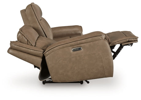 Glencroft - Power Reclining Sofa With Adjustable Headrest - Sahara