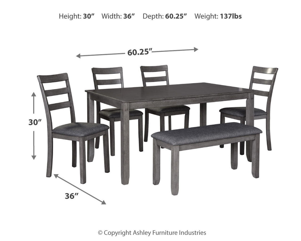 Bridson - RECT DRM Table Set (Set of 6) - Gray