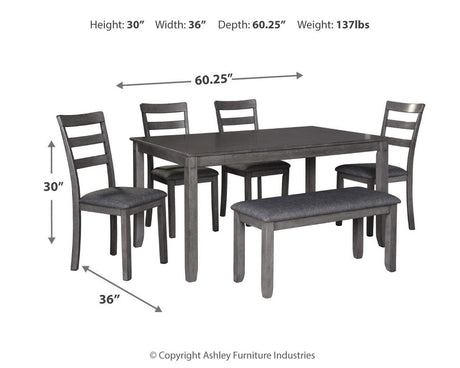 Bridson - RECT DRM Table Set (Set of 6) - Gray