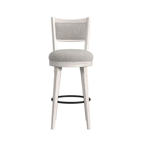 Rogen Rustic - Swivel Bar Stool (Set of 2) - Rustic White