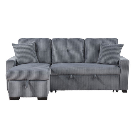Rhett - 3 Piece Reversible Sectional With Pull-Out Bed And Hidden Storage