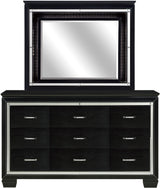 ANNIE Black 64" x 77" Lighted Dresser & Mirror