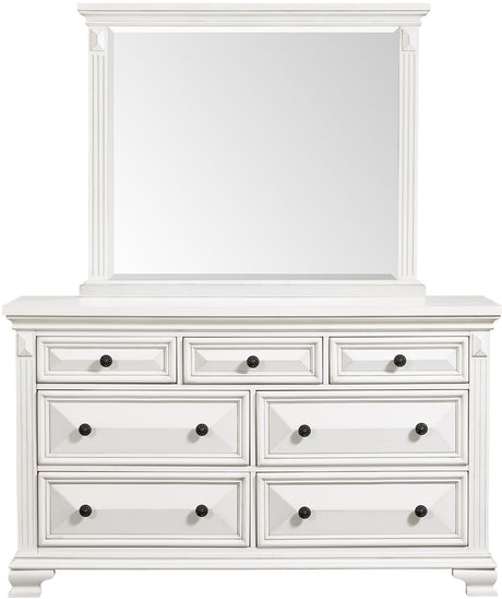 CONROE Off-White 65" Wide Dresser and Mirror