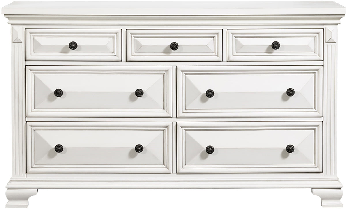 CONROE Off-White 65" Wide Dresser and Mirror