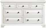 CONROE Off-White 65" Wide Dresser and Mirror