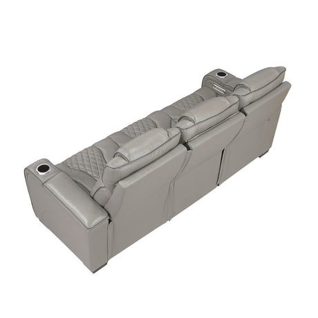 Apex - Power Double Reclining Sofa With Center Drop-Down Cup Holders, Power Headrests, Storage Arms With Cup Holders, Reading Lights, Wireless Charger, Air Massage And Heat, LED Lighting And Charging Ports
