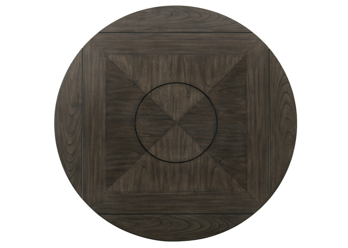 MANNA White & Gray 5 Piece Counter Height Set with Lazy-Susan