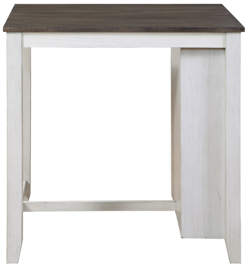 AMPARO White & Gray 3 Piece Counter Height Set With USB Ports