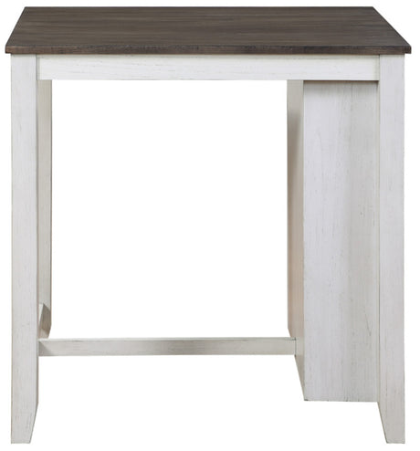 AMPARO White & Gray 3 Piece Counter Height Set With USB Ports