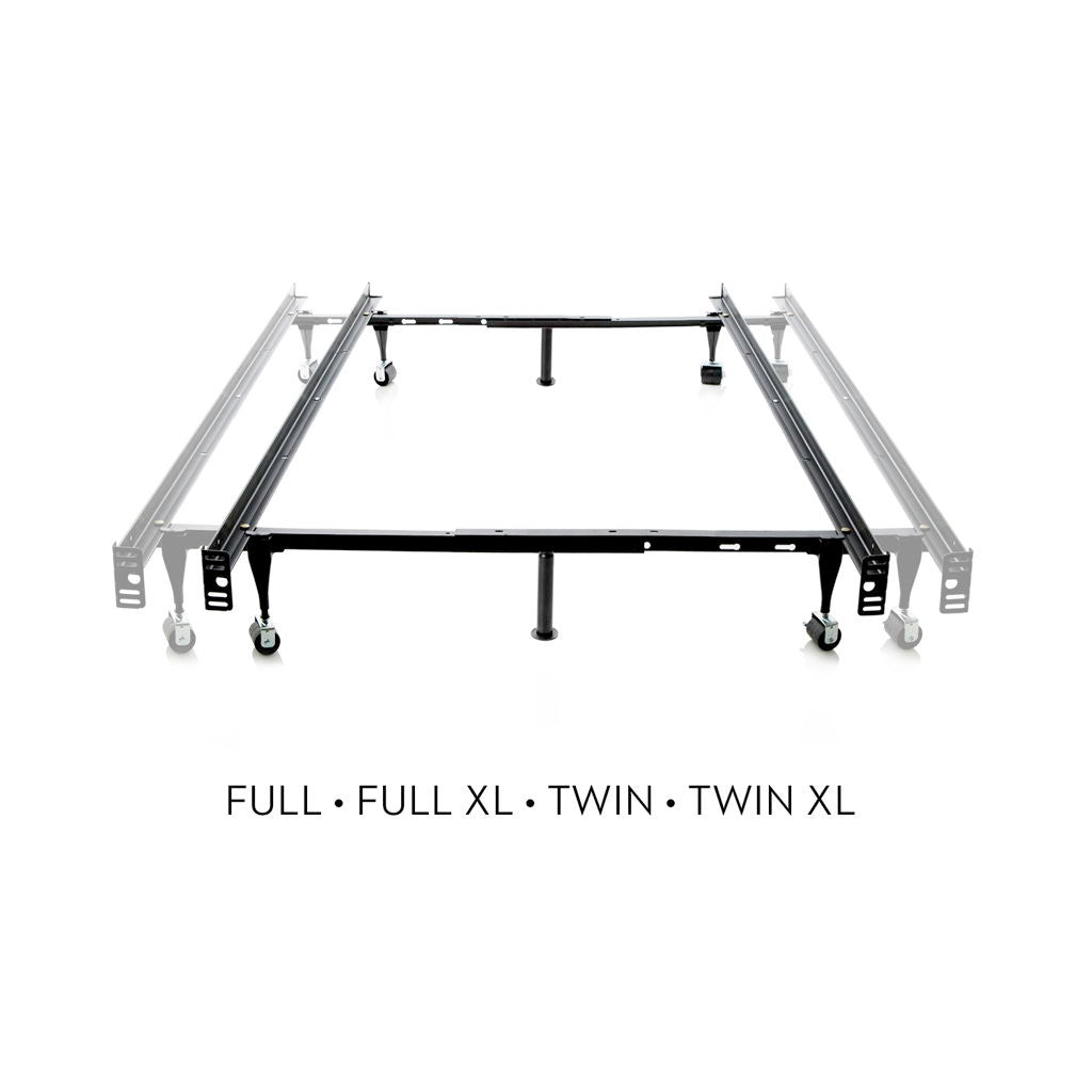 Twin / Full Adjustable Bed Frame - Wheels