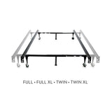 Twin / Full Adjustable Bed Frame - Wheels