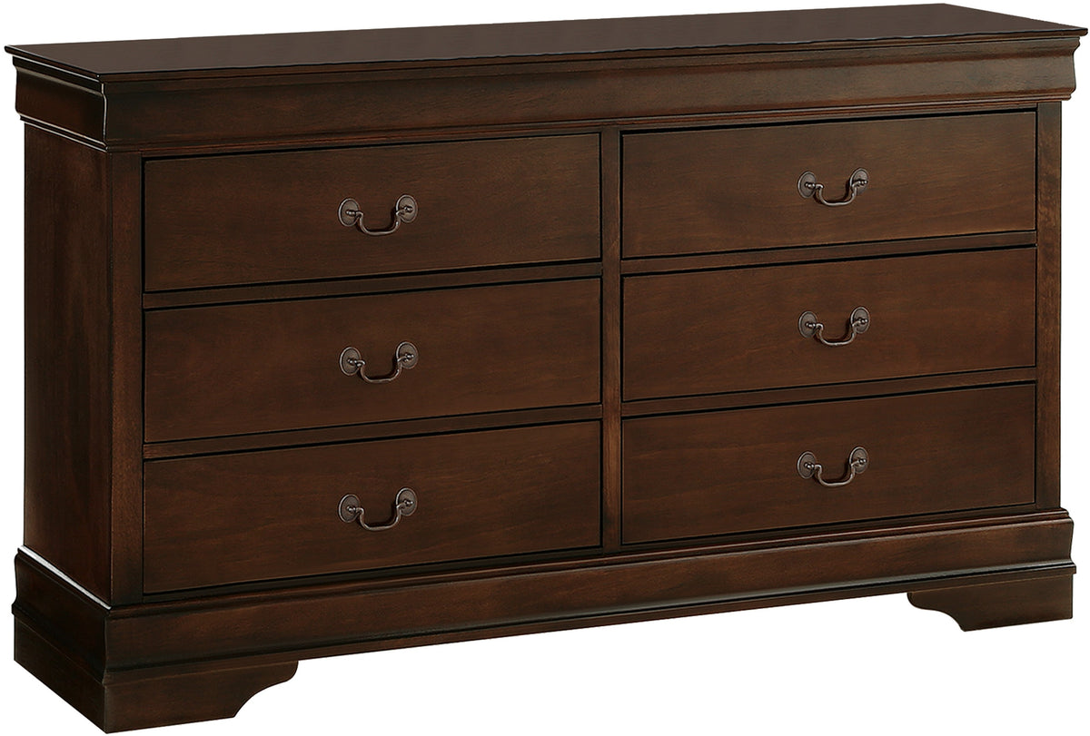 NIMES Dark Brown 58.3" Wide Dresser & Mirror
