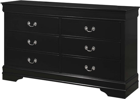 NIMES Black 57" x 71" Height Dresser & Mirror