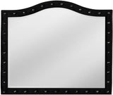 QUINTON Black 61" Wide Dresser & Mirror with Jewelry Storage