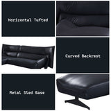 Maeko - Sectional Sofa - Dark Gray Top Grain Leather