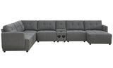LAURENT Gray 7-PC Sectional with USB Console