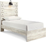 EMEK White 61" Height Bed with LED Light Sconces