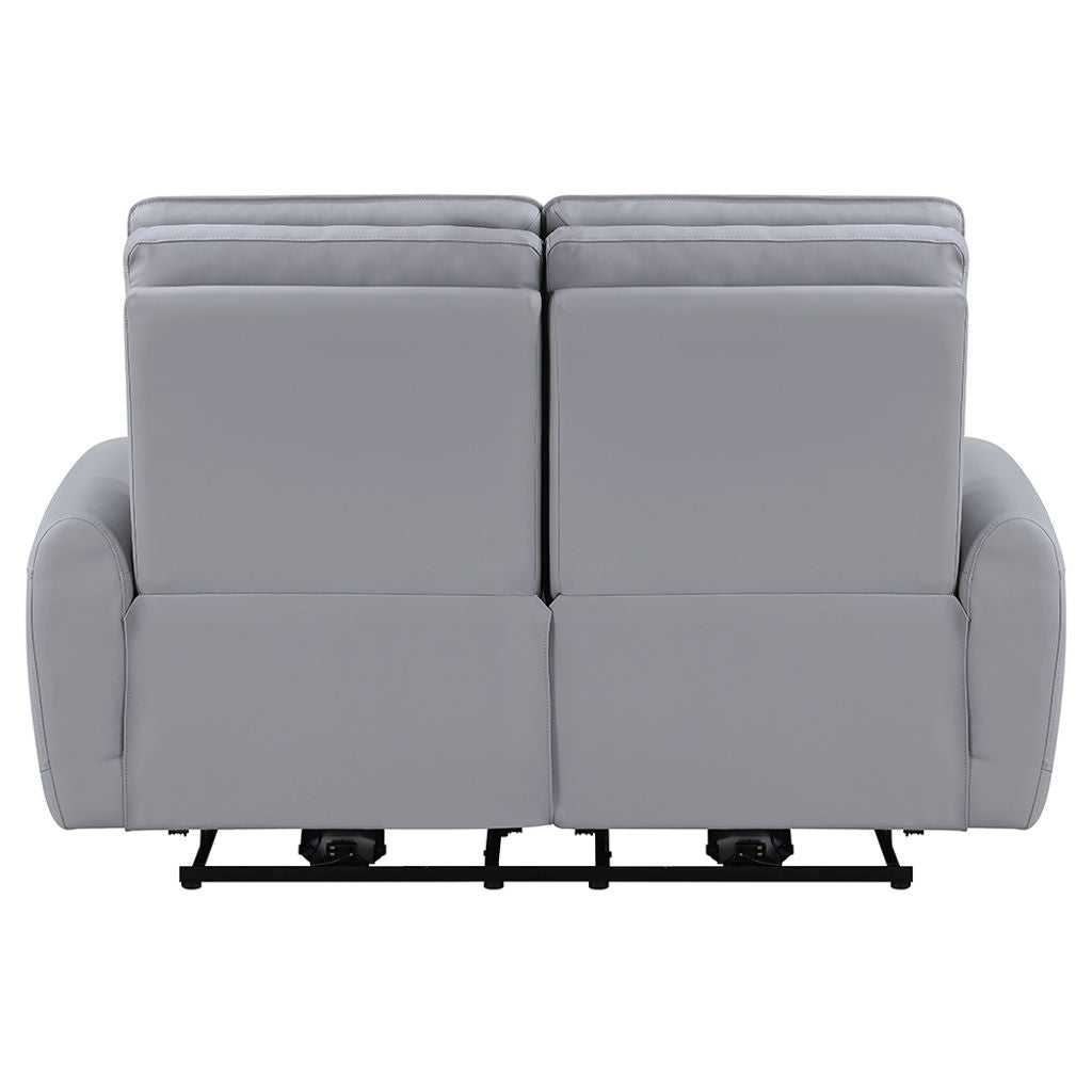 Jeromie - Power Motion Loveseat With USB Port - Gray Synthetic Leather