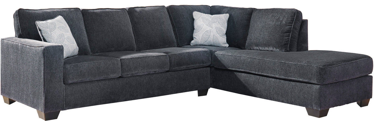 STELLAR Dark Gray 112" Wide Queen Sleeper Sectional