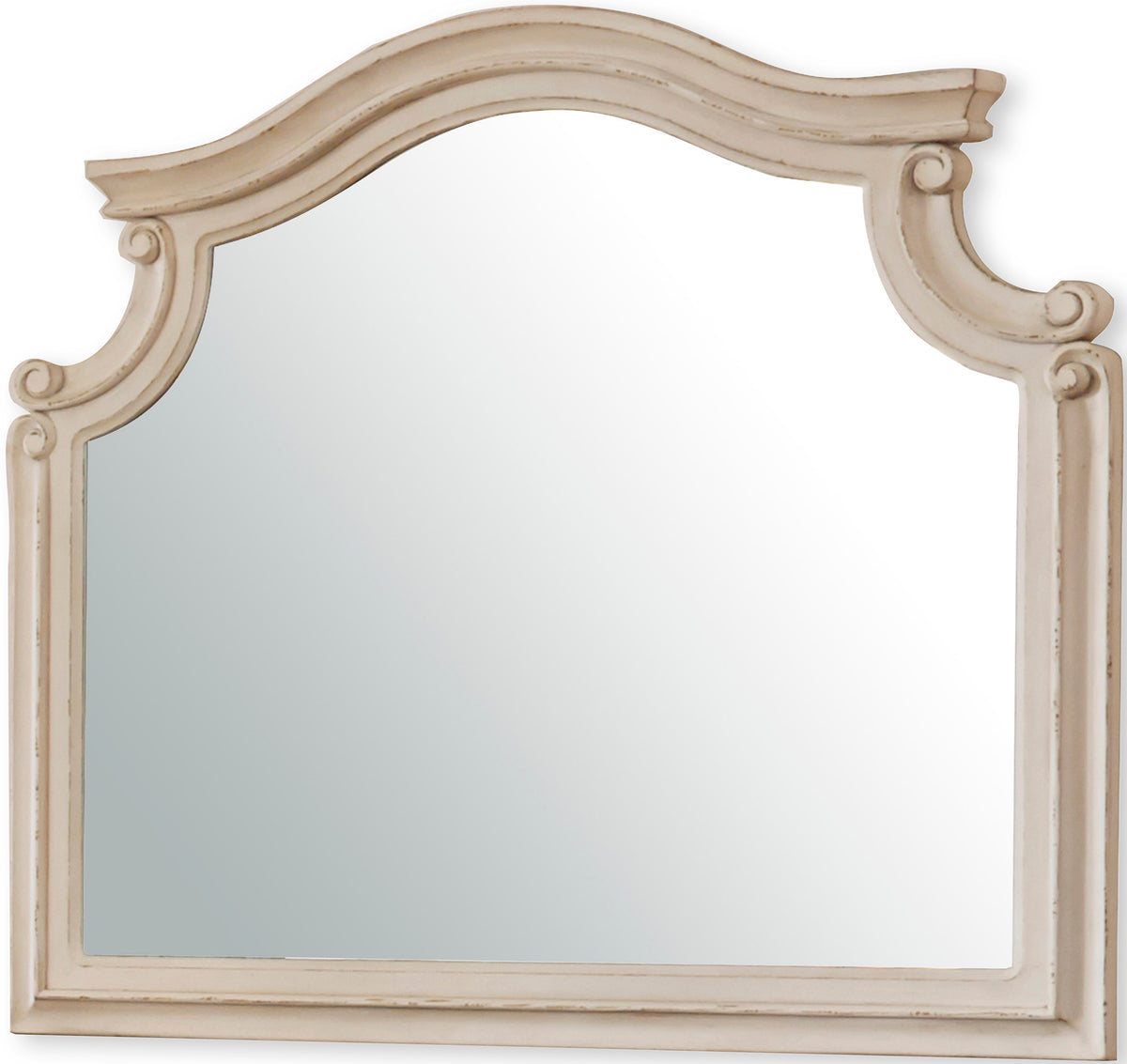 DELREY White 64" Wide Dresser & Mirror