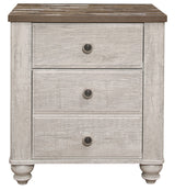 Elijah 4-PC Antique White & Brown Bedroom Set