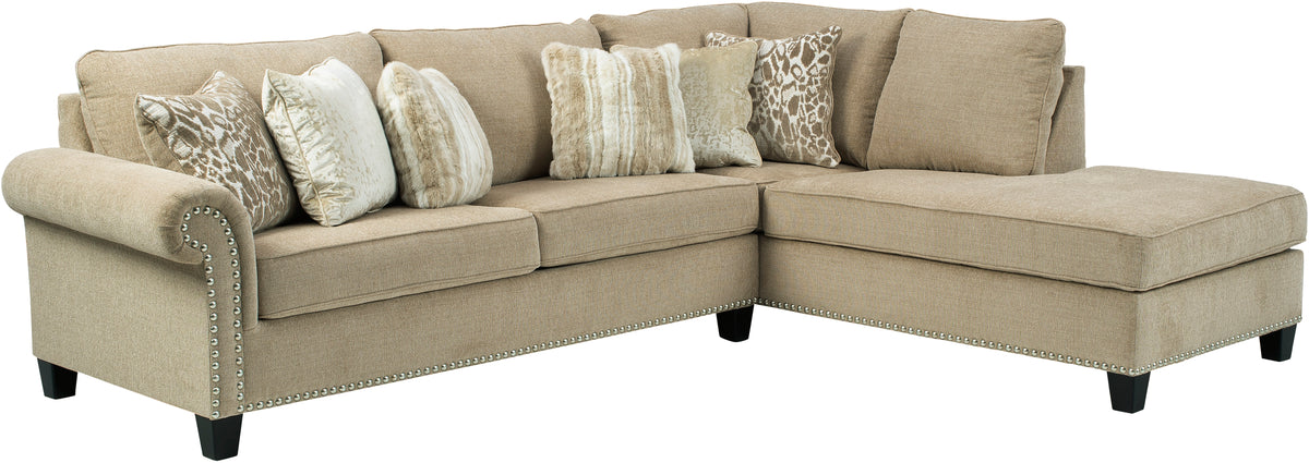 SIANELLI Beige 117" Wide Sectional