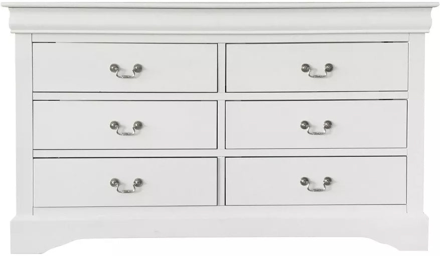 NIMES White 57" x 71" Height Dresser & Mirror