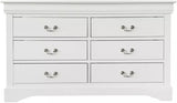 NIMES White 57" x 71" Height Dresser & Mirror