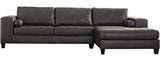KENNIA Dark Gray 134" Wide Sectional with Wide Chaise