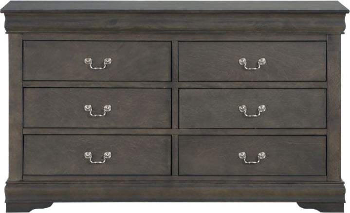 NIMES Dark Gray 58.3" Wide Dresser & Mirror