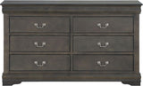 NIMES Dark Gray 58.3" Wide Dresser & Mirror